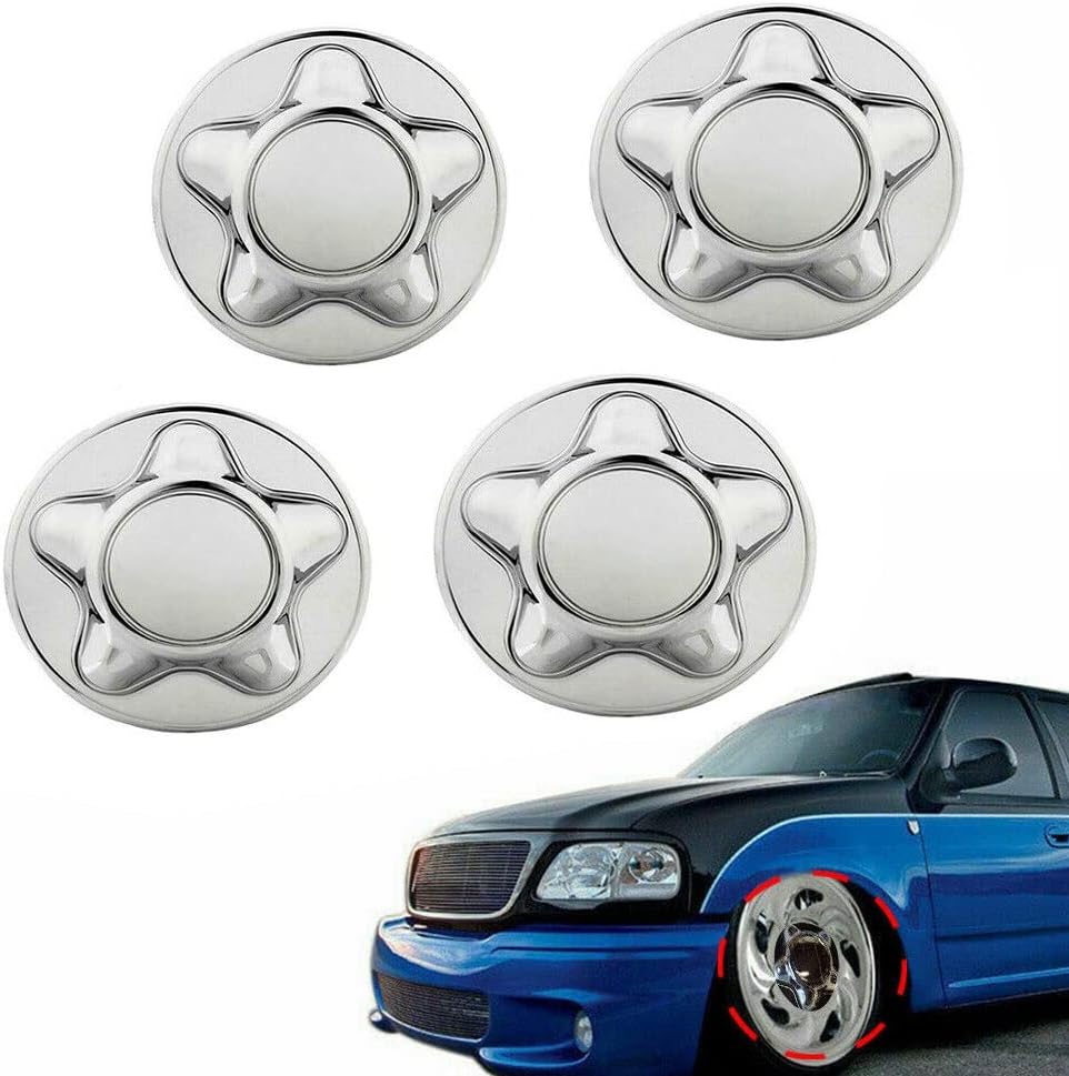 4 Packs Chrome Center Caps with 5-Lug Steel Wheel T84181