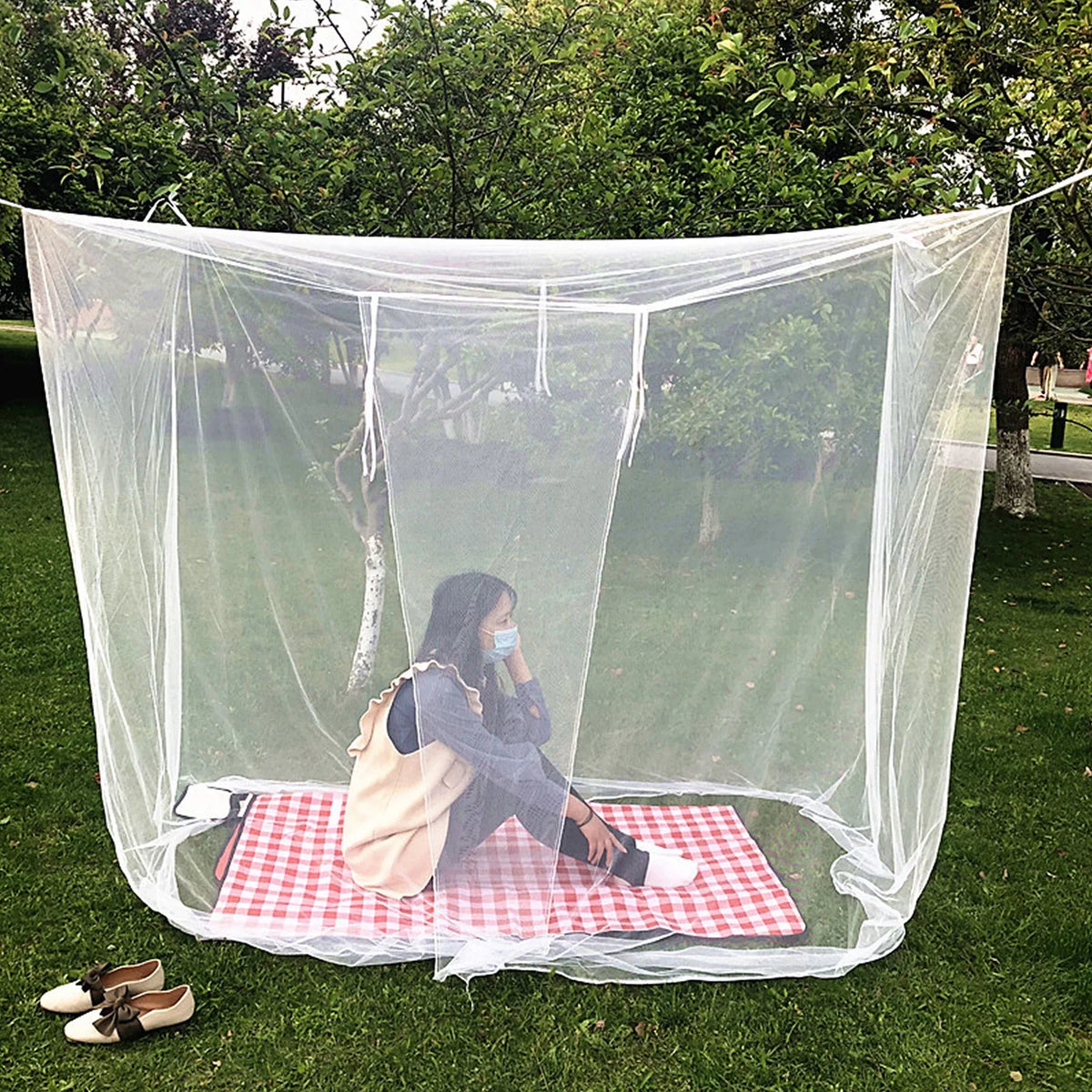 White Camping Mosquito Net X90789