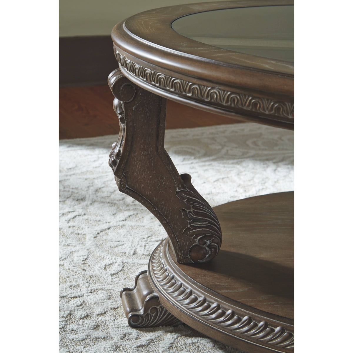 Brown Oval Cocktail Table X2729
