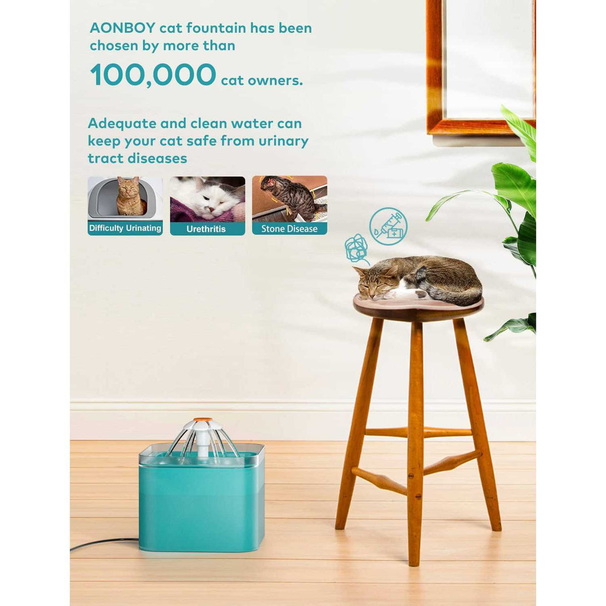Cat Water Fountain 67oz 2L A500010