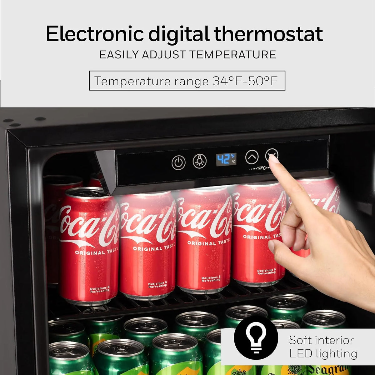 48 Can Mini Fridge with Glass Door S590