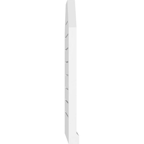 30x22W x 16x22H Octagonal Top Surface Mount PVC Gable Vent with Brickmoul B720766