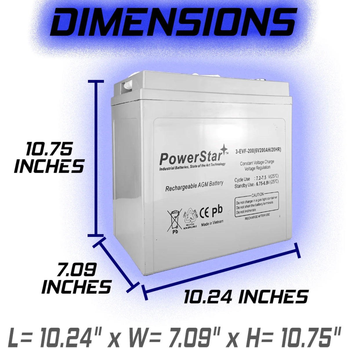 Sealed Deep-Cycle Golf Cart Battery Z8748