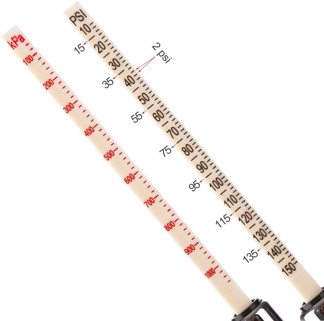 Tire Pressure Gauge 10-150PSI 10 Packs Silver U87440