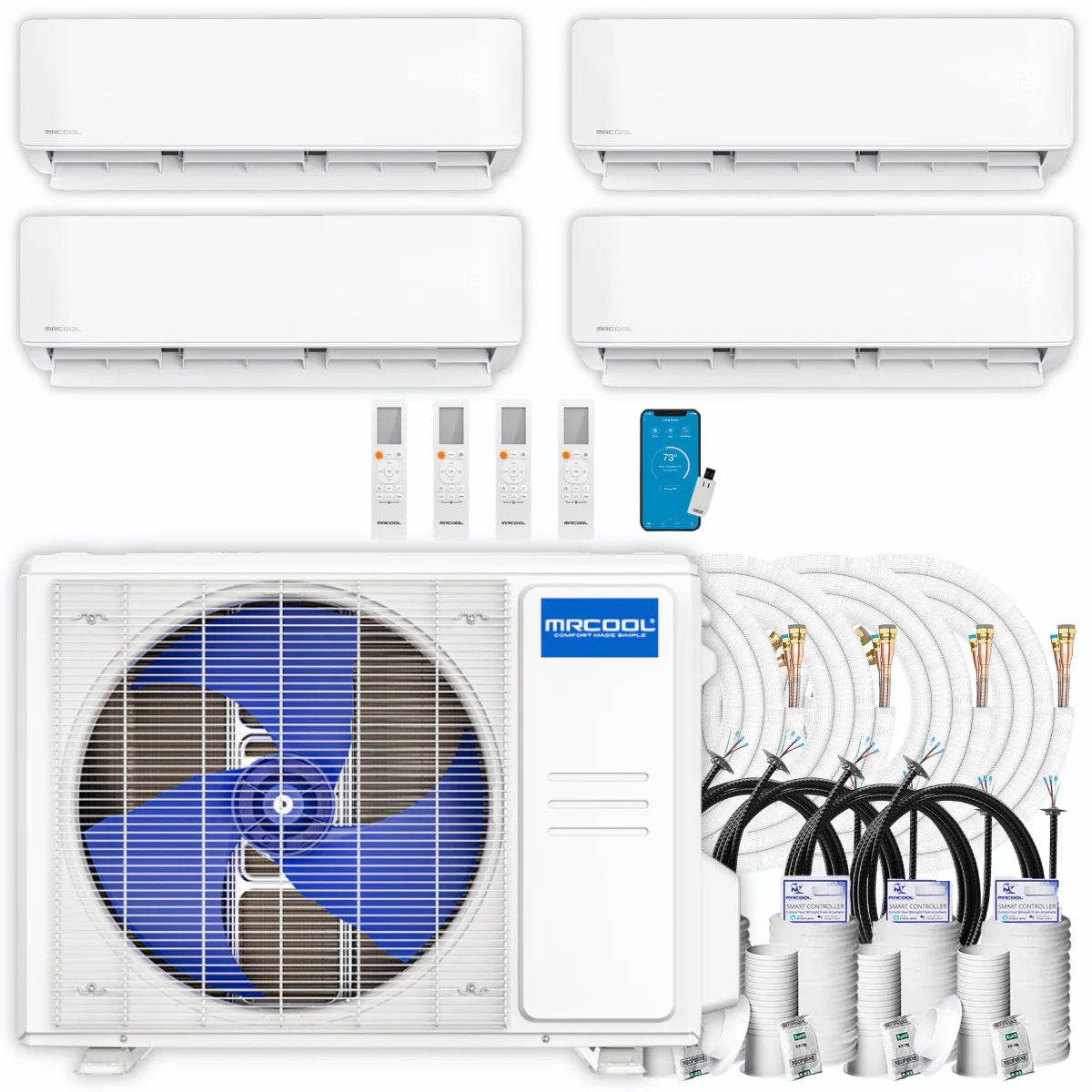 39,000 BTU 4 Zone Ductless Air Conditioner and Heat Pump F920026