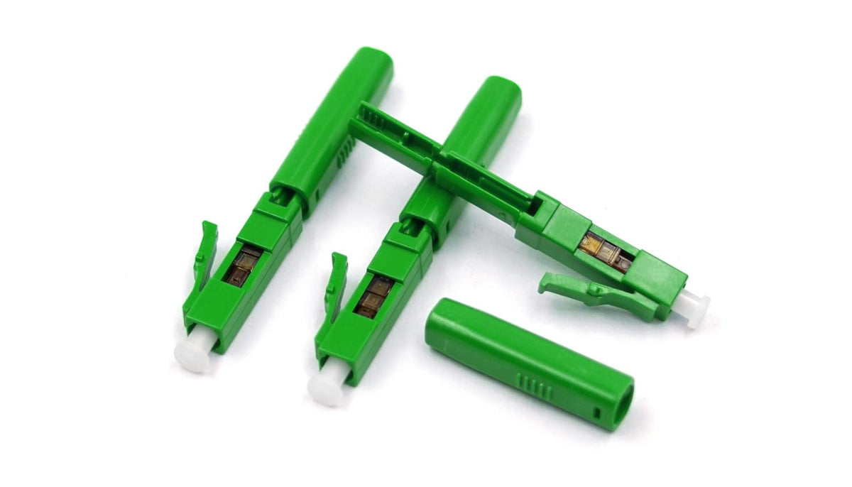 10pcs LC UPC Fiber Optic Quick Connector with Matched Tools Single Mode 9/125 for 900um Cable E913
