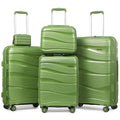5 Luggage Sets PP Hardside Spinner Luggage Expandable Carry-on Suitcase V939