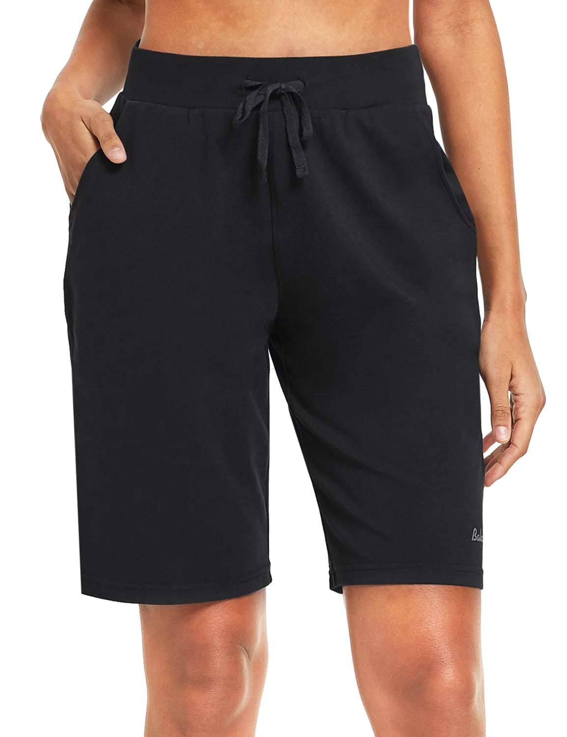 Cotton Bermuda Shorts with Pockets Black XS P49798