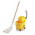 Heavy-Duty Wet String Mop with 35 qt. Mop Bucket with Wringer Combo D635266