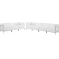 White 5 Piece Leather Sofa Set U56412