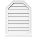 30x22W x 16x22H Octagonal Top Surface Mount PVC Gable Vent with Brickmoul B720766