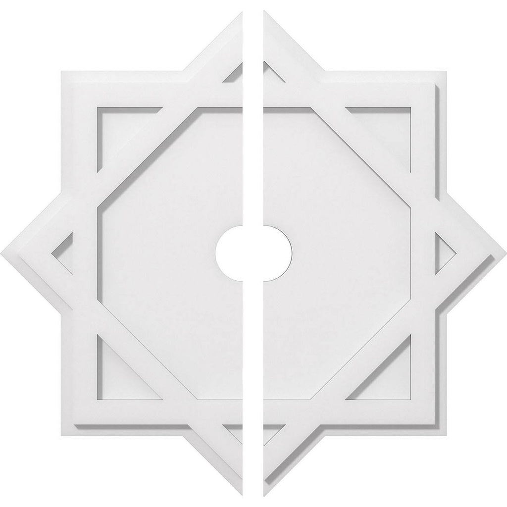 26 inchod x 3 inchid x 14 1/4 inchc x 1 inchp Architectural Grade PVC Ceiling Medallion, Two Piece O2548