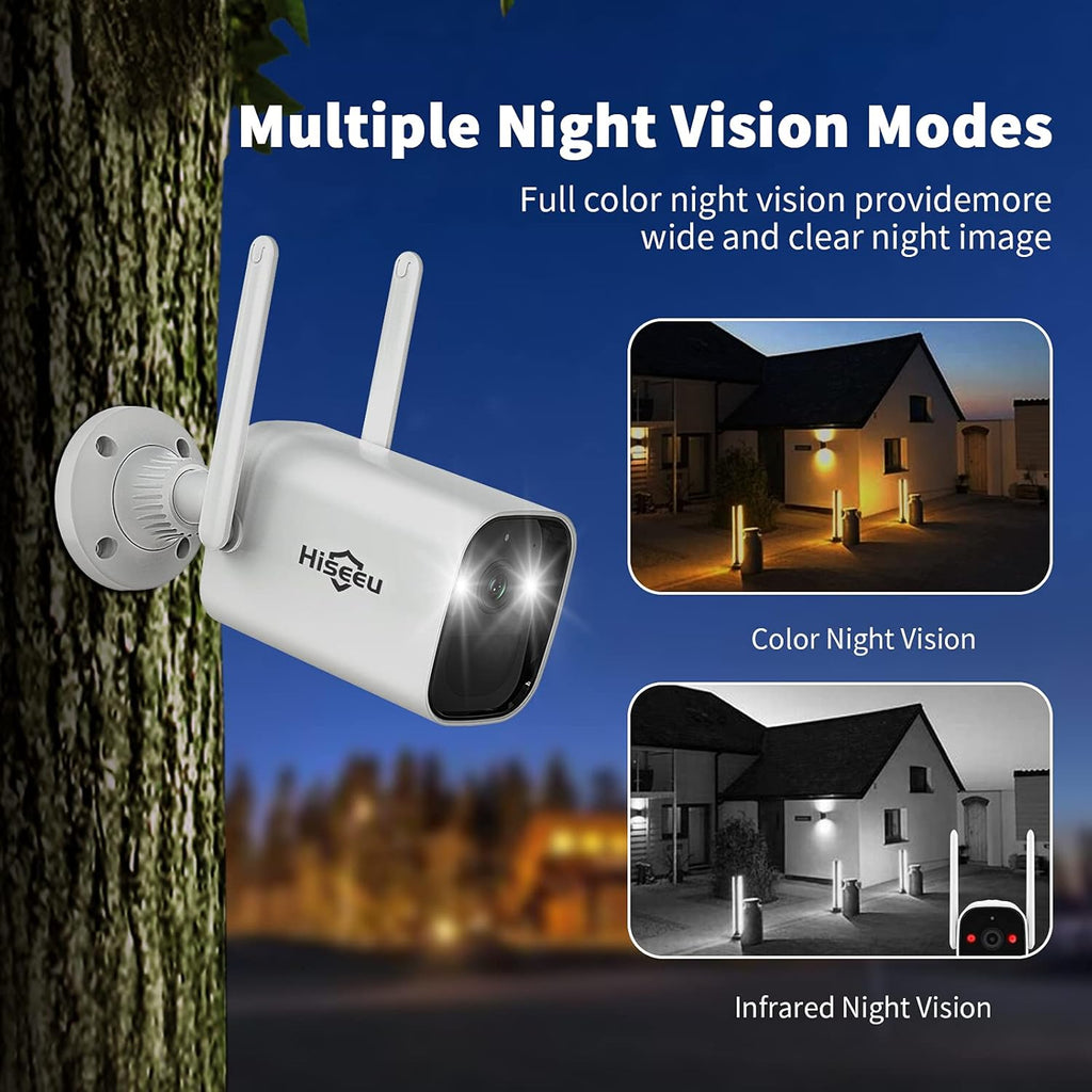 3-Cam Wireless Security Camera System with Color Night Vision F512023