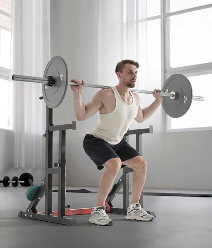 Adjustable Short Squat Rack with J-hooks Q7037
