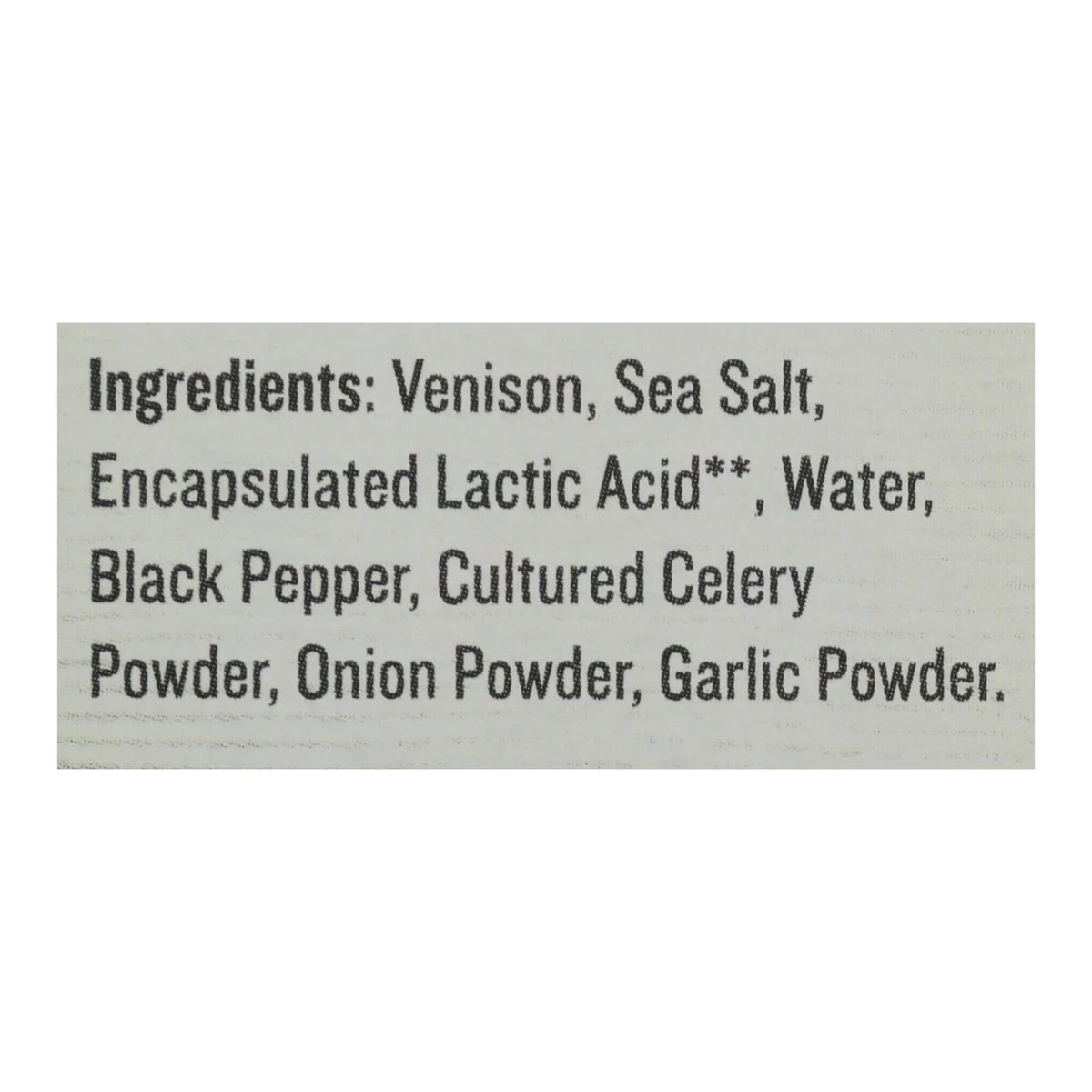 Bar Venison Sea Salt Pepper Case of 8-4/1.3 OZ T2229