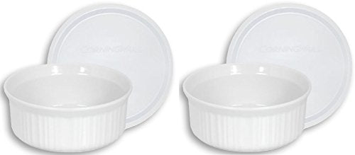 24-Ounce Round Dish with Plastic Cover, Pack of 2 P90161