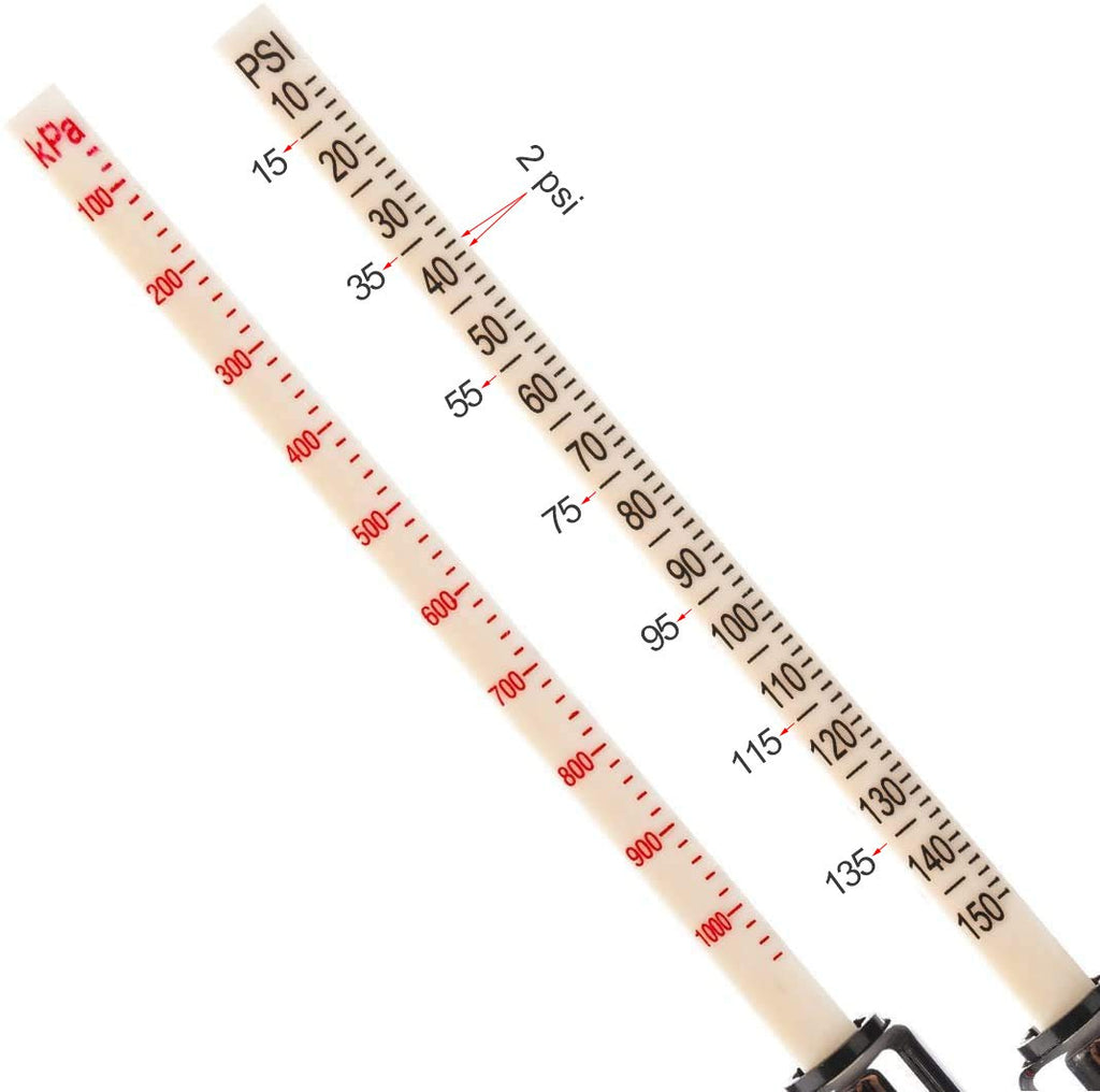 Tire Pressure Gauge 10-150PSI 10 Packs Silver U87440