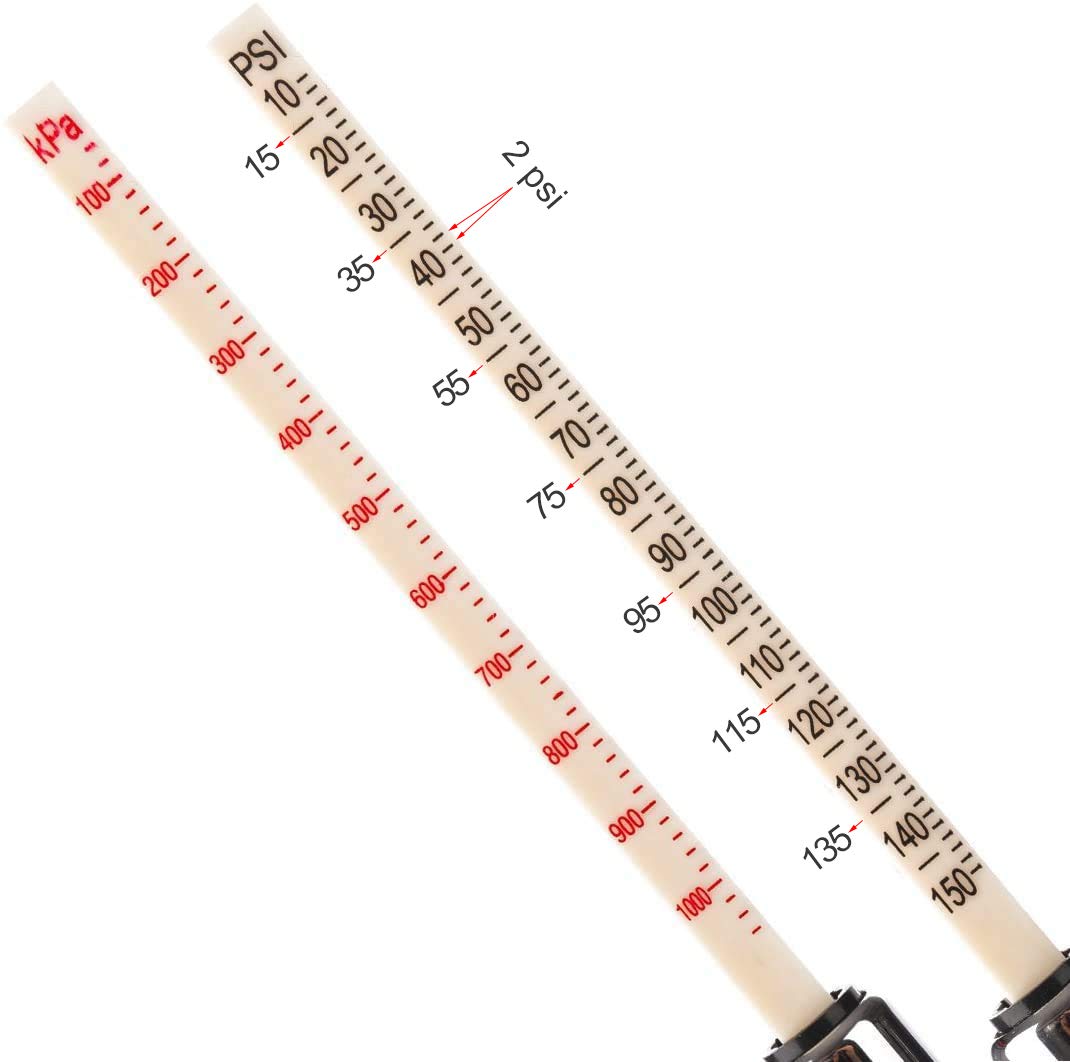 Tire Pressure Gauge 10-150PSI 10 Packs Silver U87440
