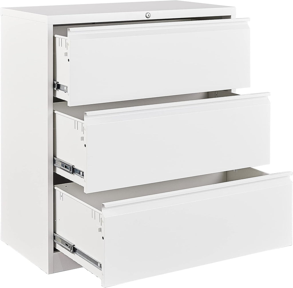 Black 2 Drawer Metal Lateral File Cabinet with Lock M9634