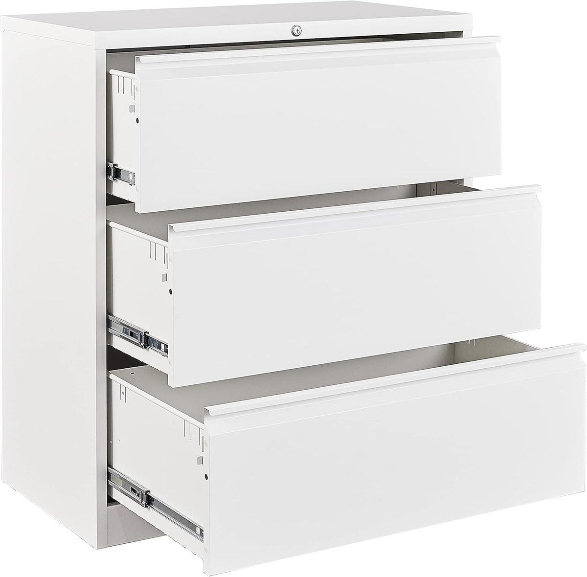 Black 2 Drawer Metal Lateral File Cabinet with Lock M9634