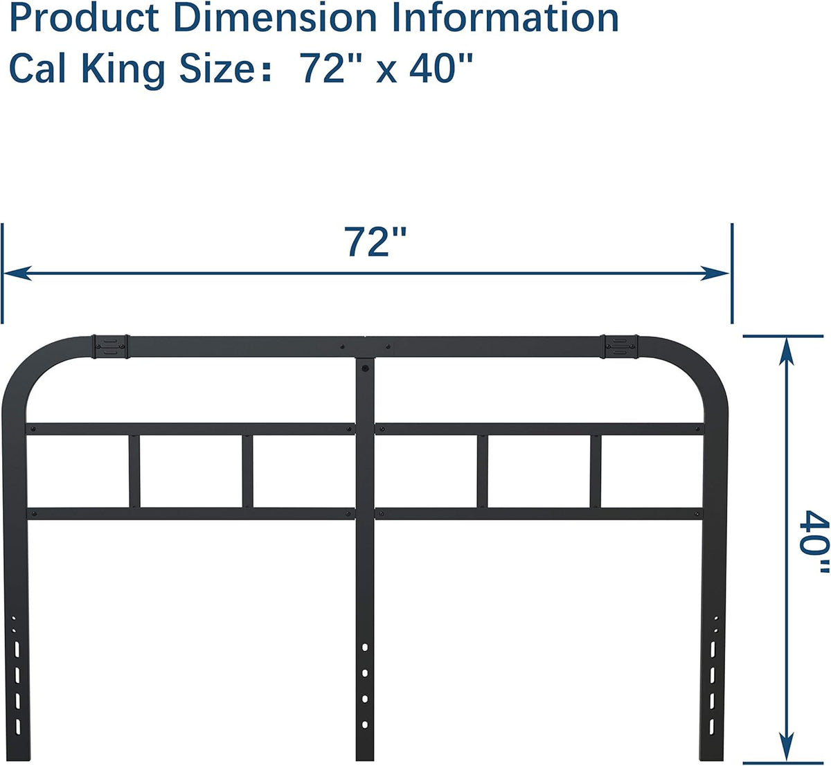 California King Metal Steel Bed Headboard F9442