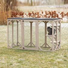 Wooden Cattery Grey L96168