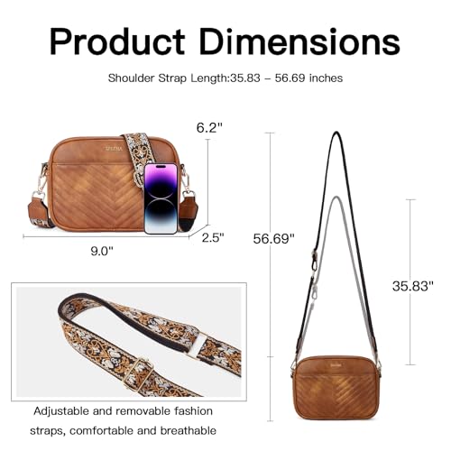 Quilted Crossbody Bag with Wide Strap R748