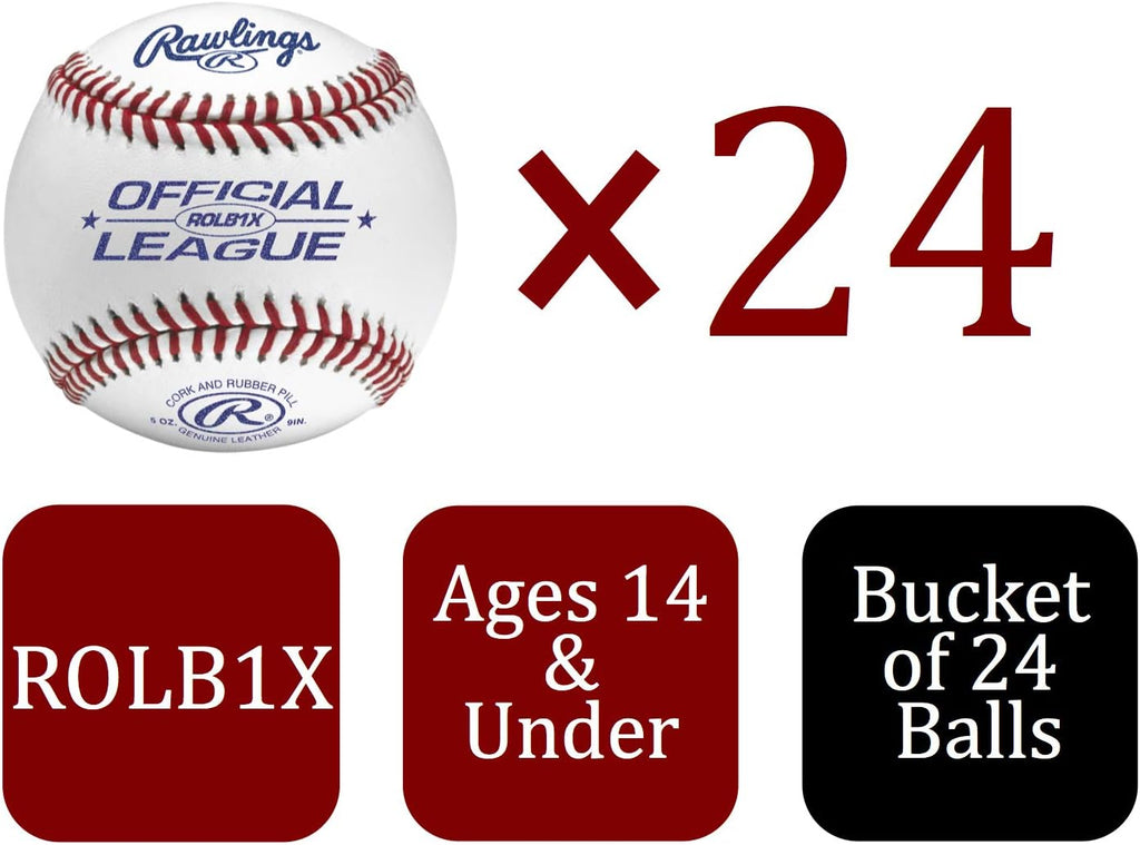 24 Count Official League Competition Grade Baseballs Y863658