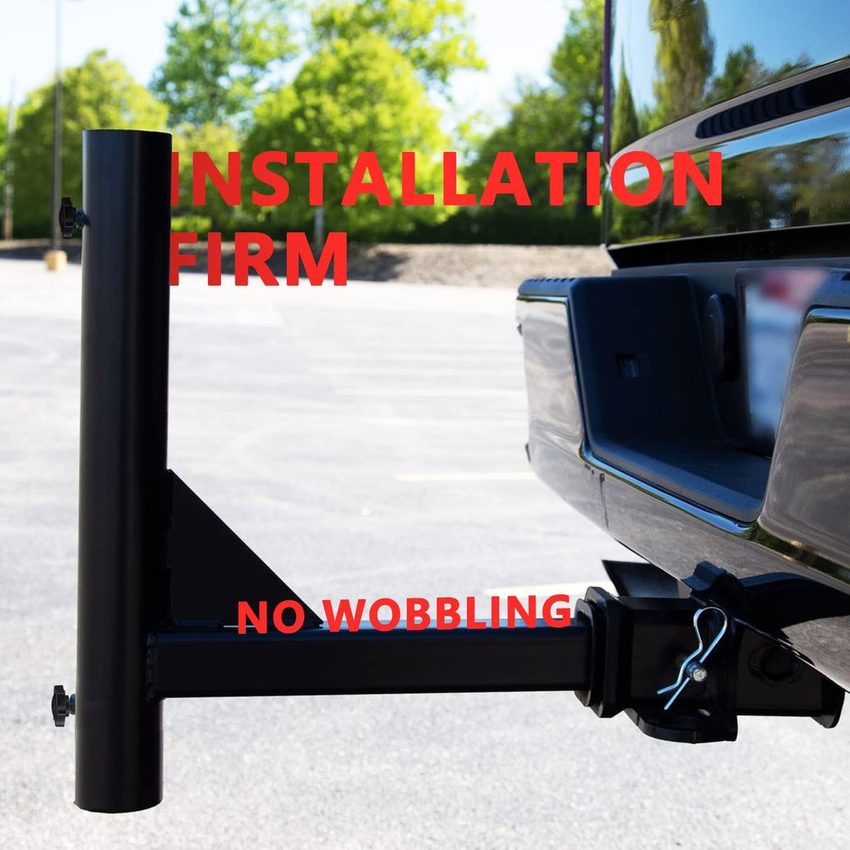 Hitch Mount Flagpole Holder with Anti-Rust Drainage Hole S8222