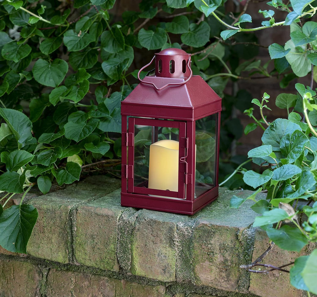 9 Inch Decorative Outdoor Lantern with LED Flameless Candle R501764