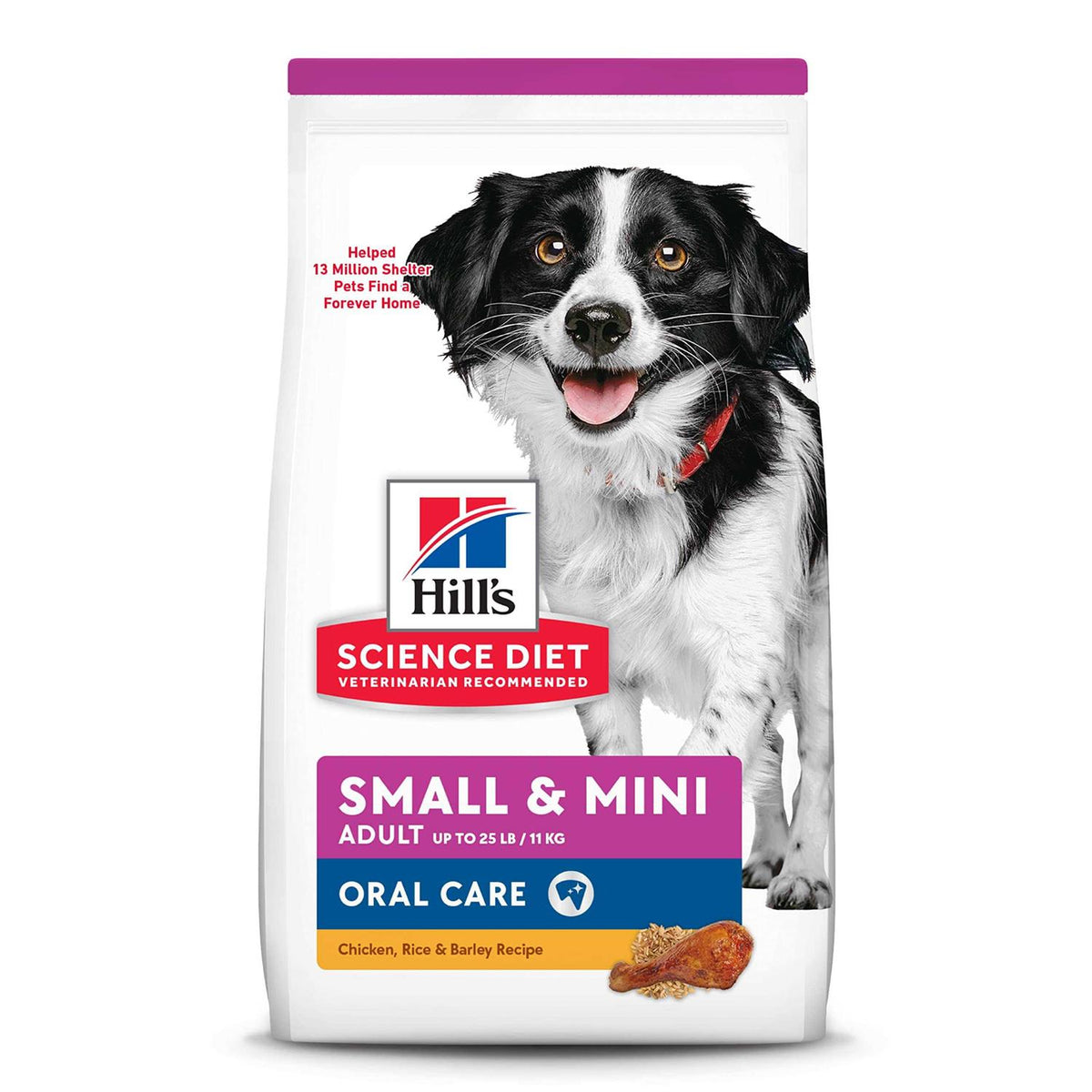 Adult Oral Care Small & Mini Chicken Recipe Dry Dog Food H7114