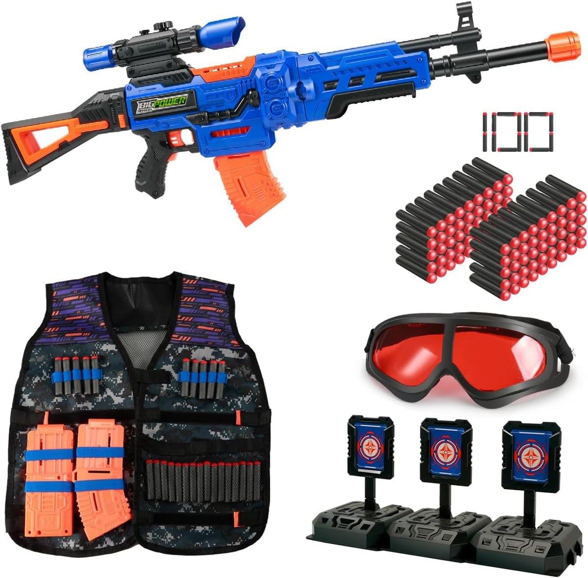 4 in 1 Automatic Kids Sniper Rifle Toy Guns with Removable Magazines N90845