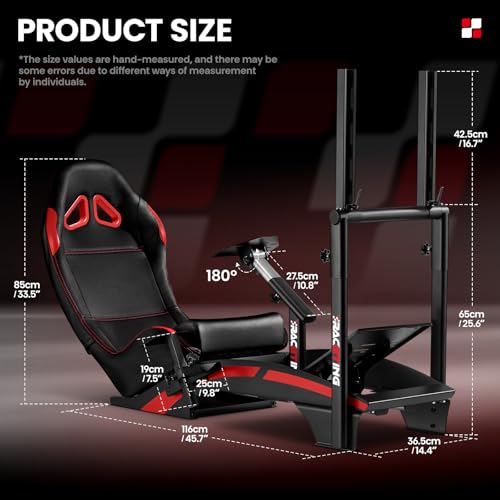 Racing Simulator Cockpit with TV Monitor Stand M7967