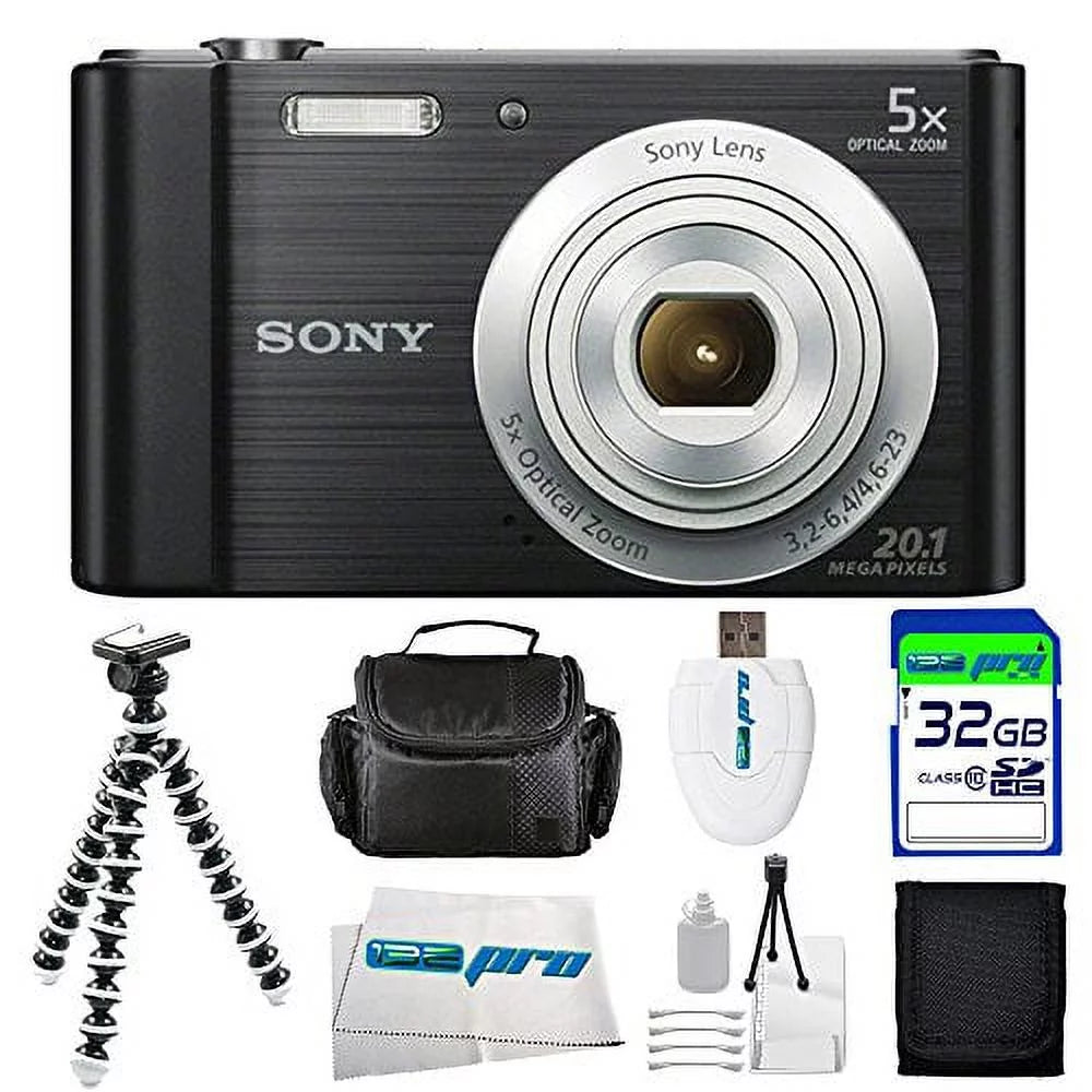Black Digital Camera with 32GB Accessory Bundle O79566