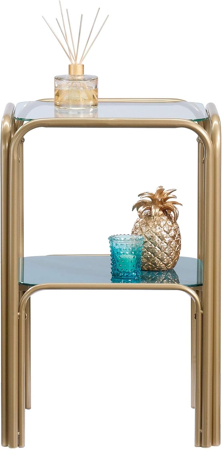 End Table Satin Gold Finish A92728