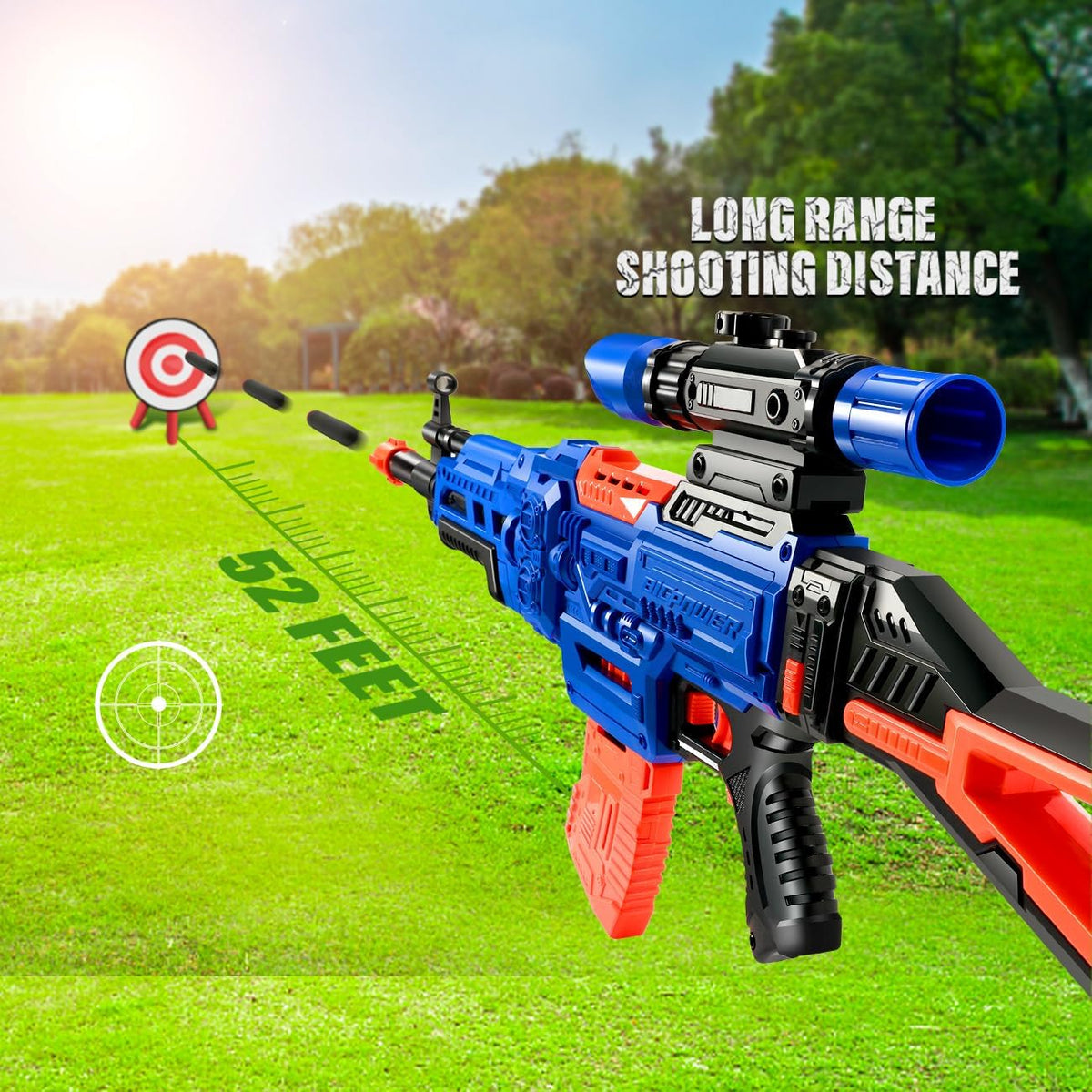 4 in 1 Automatic Kids Sniper Rifle Toy Guns with Removable Magazines N90845