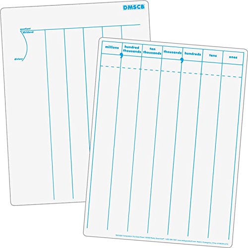 Two-Sided Dry Erase Board Set, 12” by 9” (Set of 6) M406