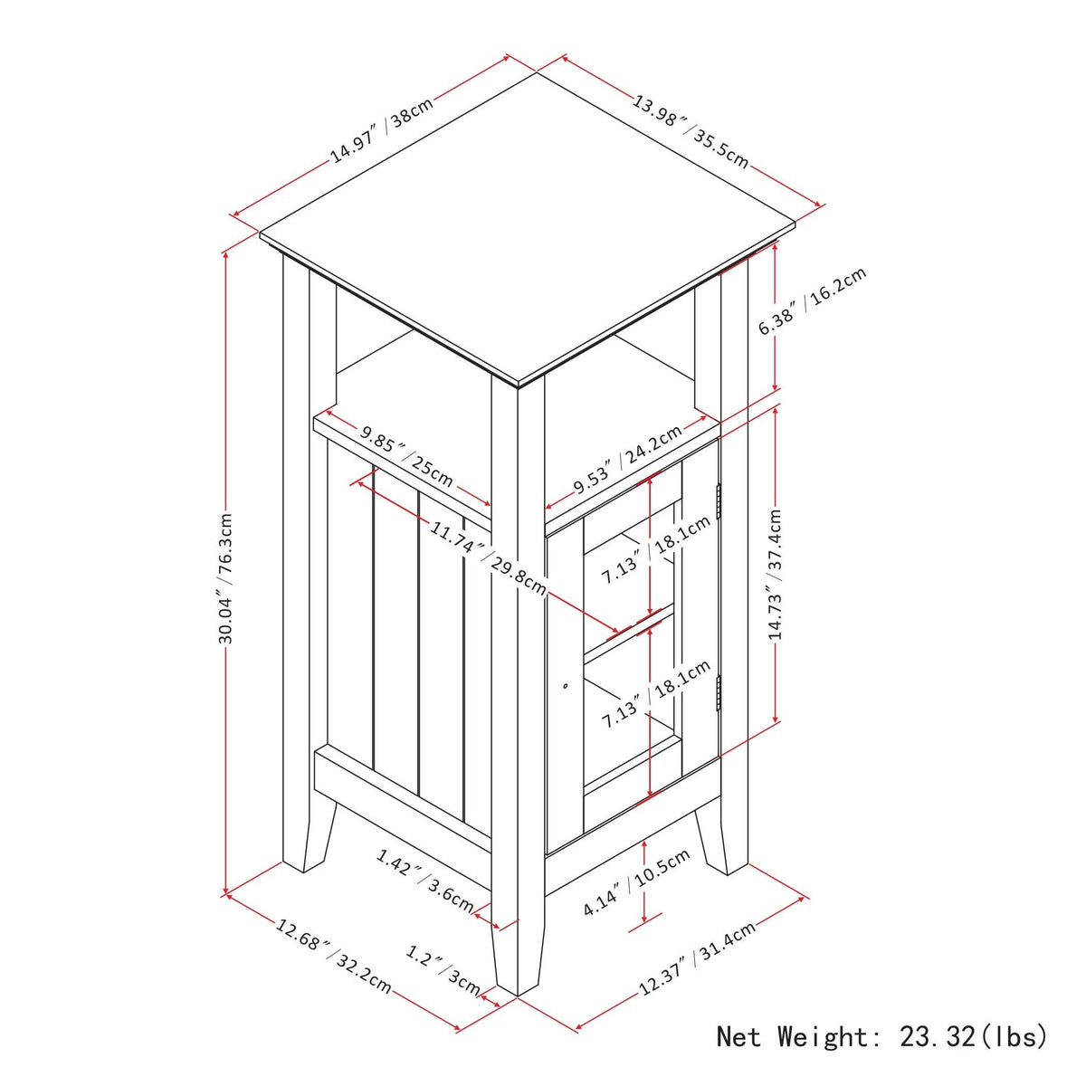 30 inch Floor Storage Bath Cabinet Z832364