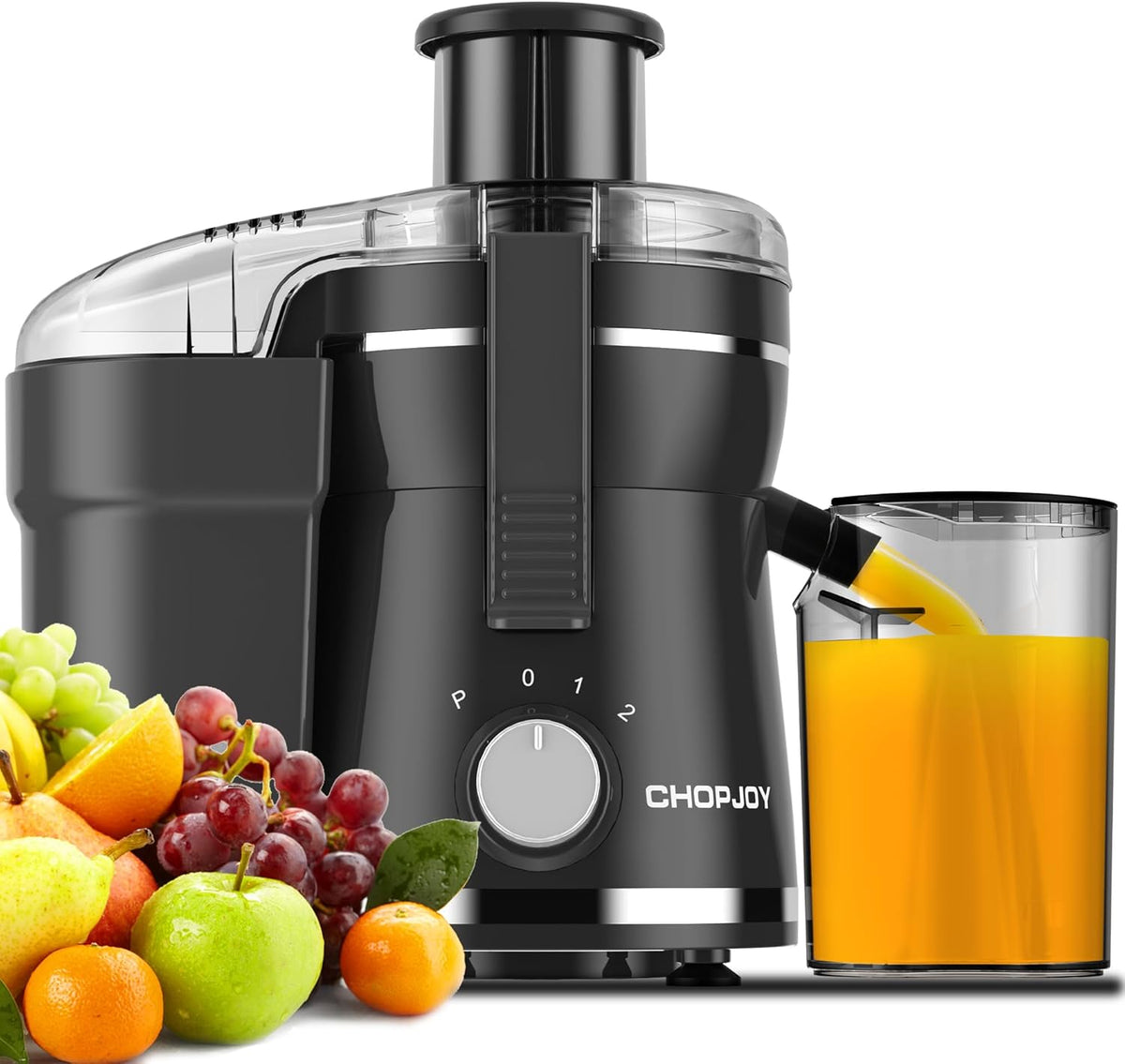 500W Stainless Steel Juicer with 3 Inch Wide Chute D907