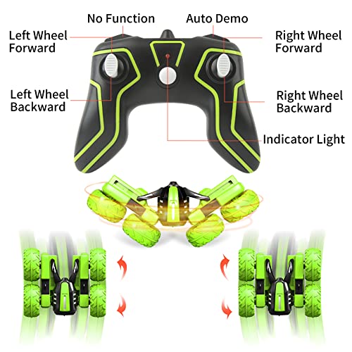 Green 4WD RC Stunt Car F9034