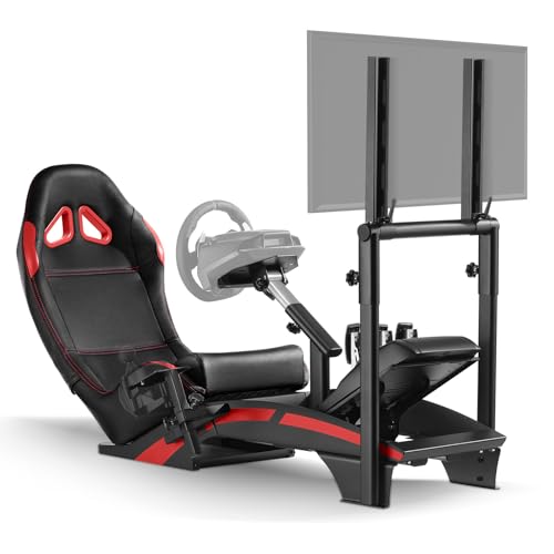 Racing Simulator Cockpit with TV Monitor Stand M7967