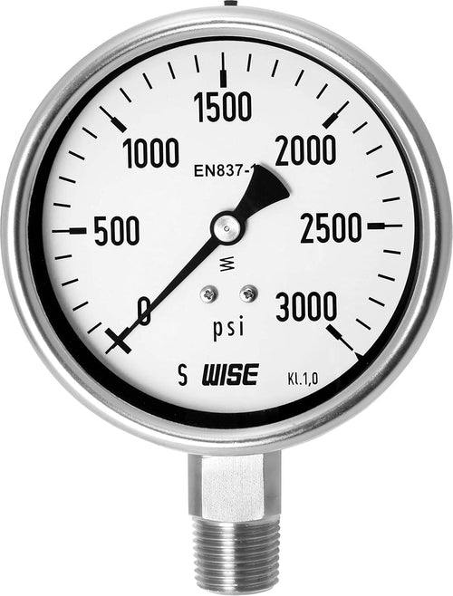 100mm Dial 0~400psi Stainless Steel Pressure Gauge Pack of 2 X239