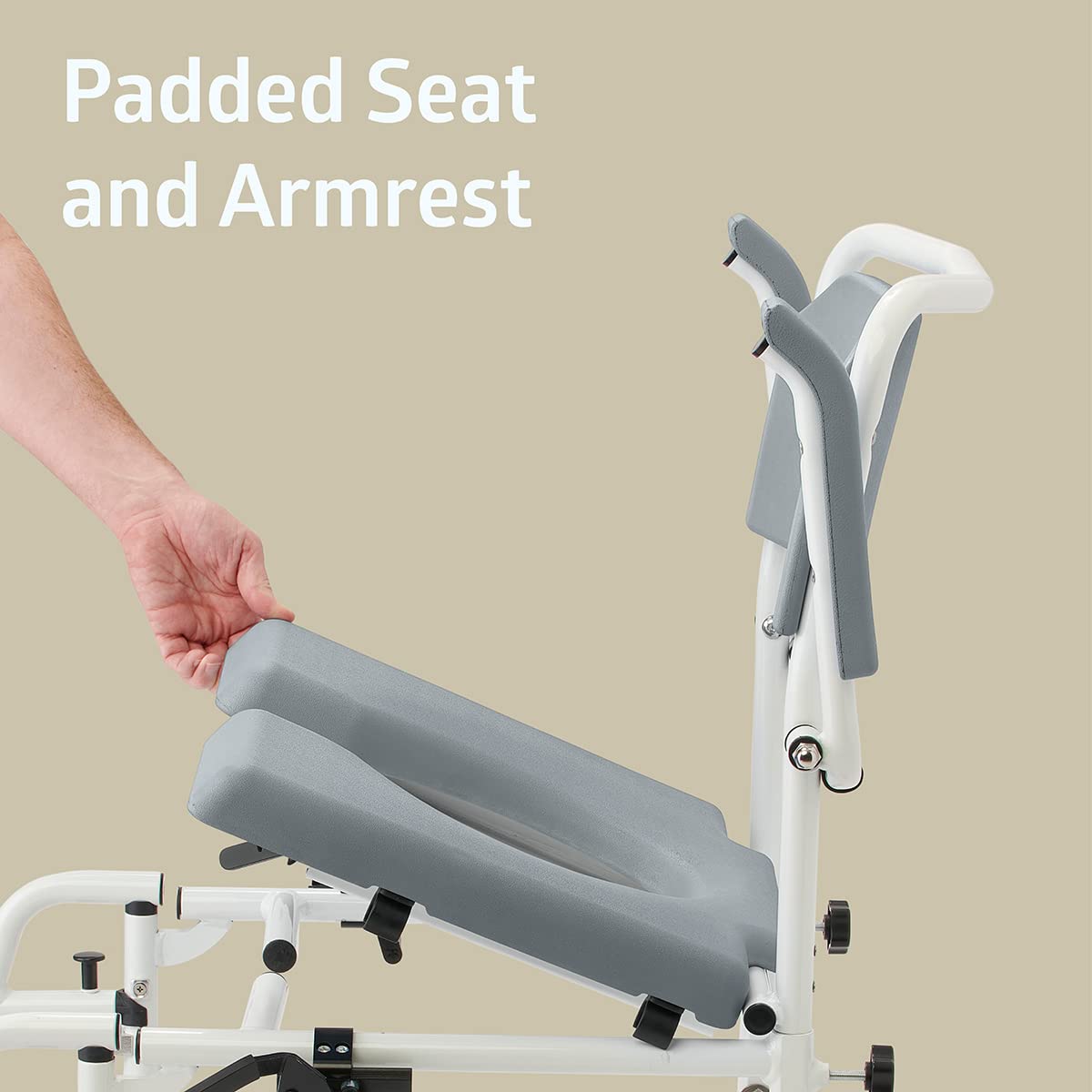 Aluminum Shower Commode Transport Chair, 275 lbs. Capacity O8433