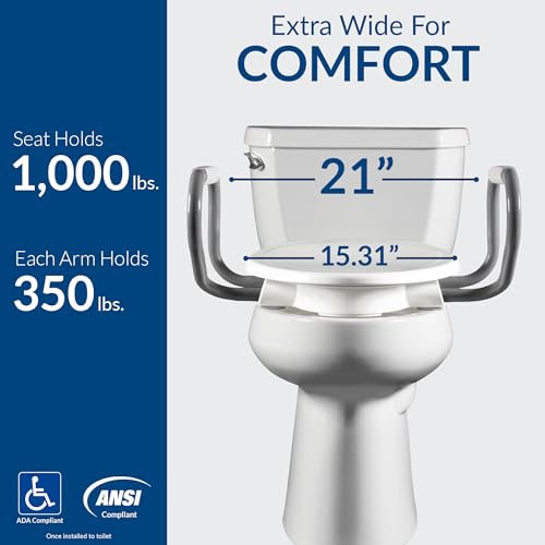 Raised Toilet Seat with Handles J67950