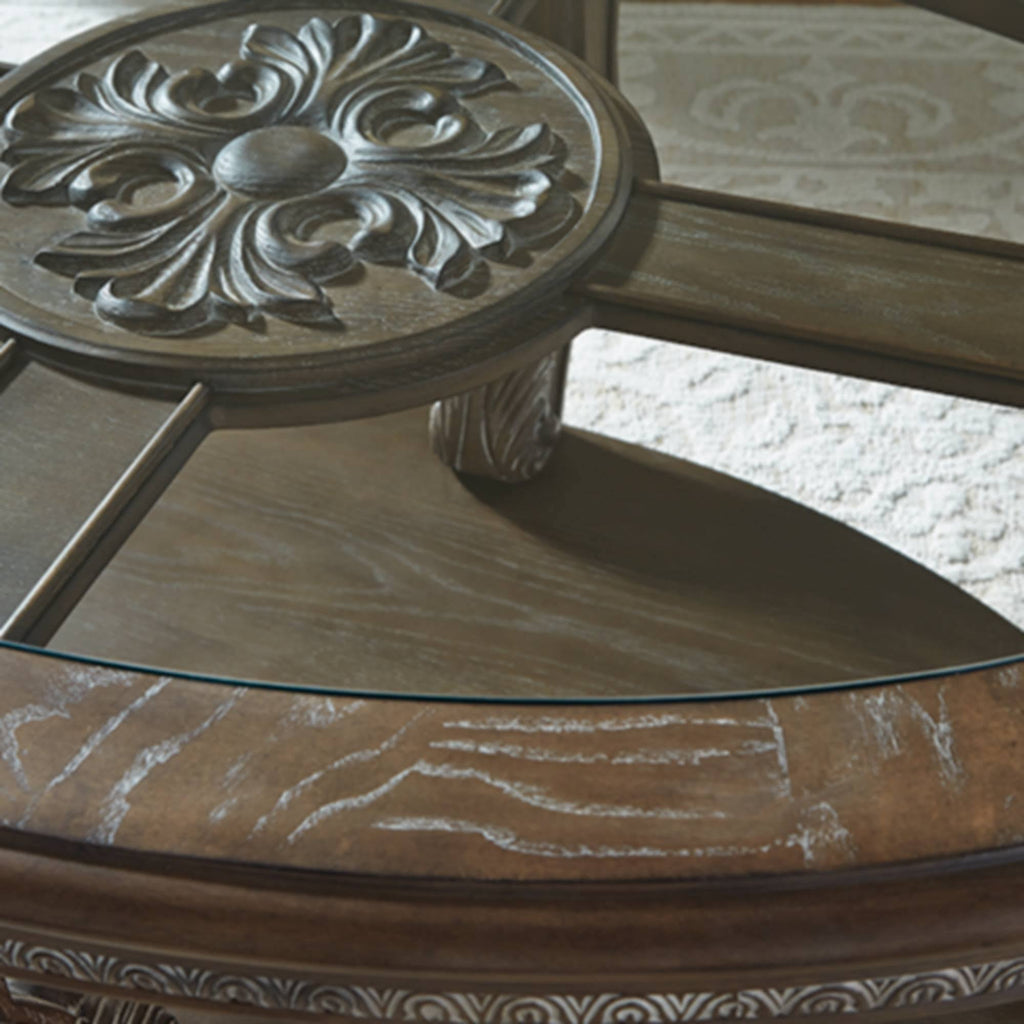 Brown Oval Cocktail Table X2729