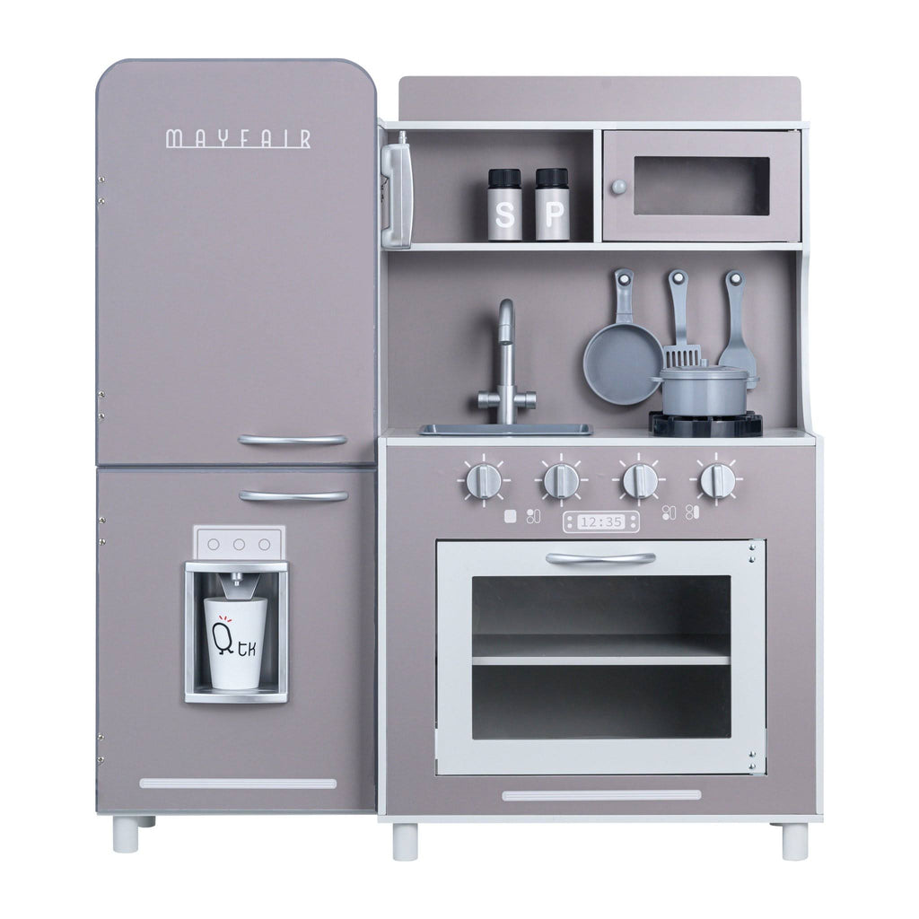Gray Kids Play Kitchen with Cookware P646