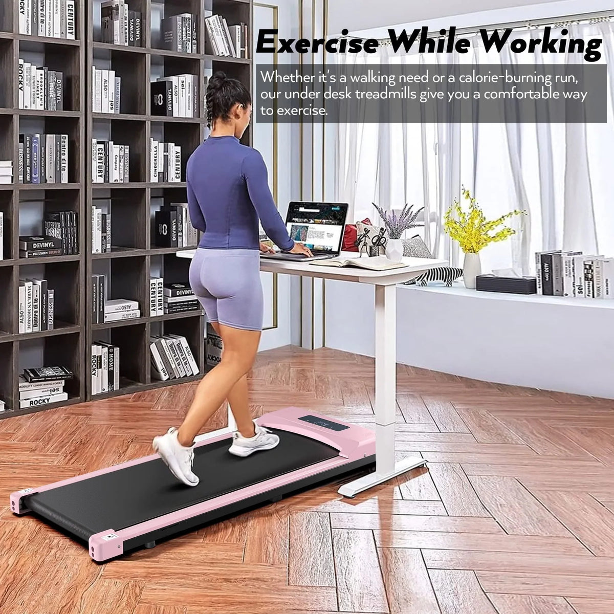 Under Desk Treadmill with Remote Control White W823043