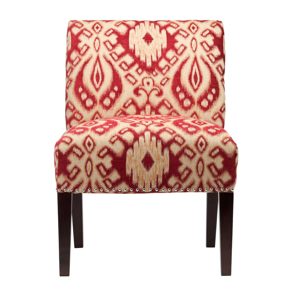 Brown Geometric Accent Chair V6930