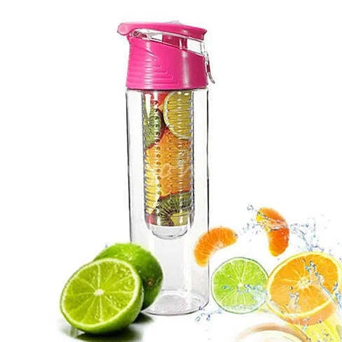 Fruit Cola Bottle with Built-In Straw & Flip Top Cap F250960