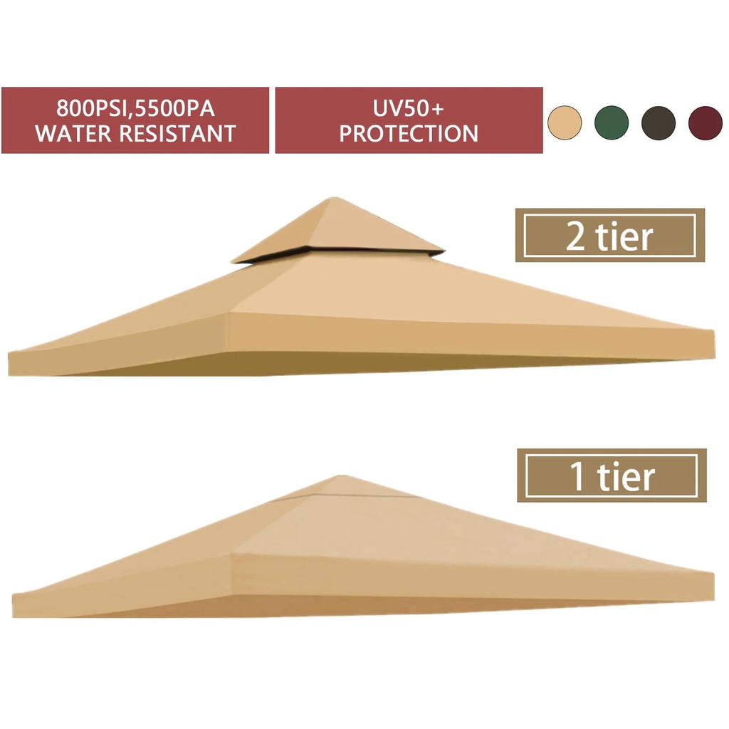 10FTx10FT Replacement Canopy Top Gazebo Tent Sunshade Cover U4340